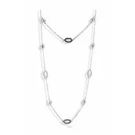 Victoria Silver-colored stone necklace