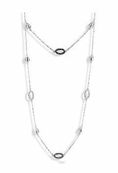 Victoria Silver coloured stones necklace