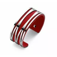 Victoria Silver-colored bracelet with red pattern