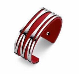 Victoria Silver coloured red pattern Bracelet