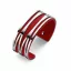 Victoria Silver-colored bracelet with red pattern