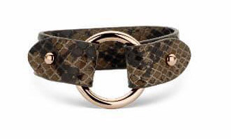Victoria Rose Gold brown patterned leather Bracelet