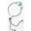 Victoria Silver-colored blue, white stone bracelet