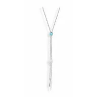 Victoria Silver-colored blue, white stone necklace