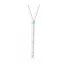 Victoria Silver-colored blue, white stone necklace