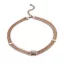 Victoria Rose gold colored necklace with brown stones