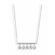 Victoria Silver-colored Necklace with White Stones