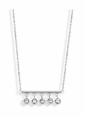 Victoria silver white stone necklace