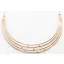 Victoria Rose gold colored necklace with white stones