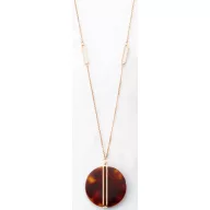 Victoria Rose gold-colored necklace with brown pattern