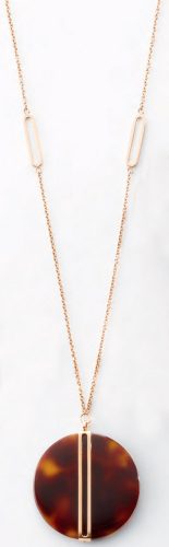 Victoria rose gold brown pattern necklace