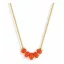 Victoria Gold-colored red beaded necklace