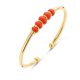 Victoria Gold color red beaded bracelet