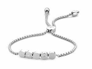 Victoria Silver coloured stones Bracelet