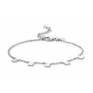 Victoria Silver-colored square patterned bracelet