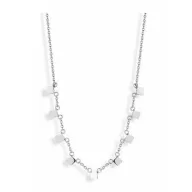 Victoria Square patterned necklace in silver color