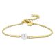 Victoria Gold color white beaded bracelet