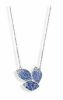 Victoria silver blue white stone petal necklace