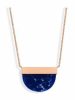 Victoria rose gold blue pattern necklace
