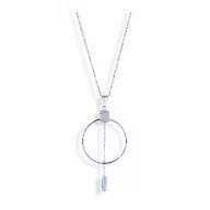 Victoria Silver-colored blue stone necklace