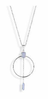 Victoria silver blue stone necklace