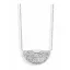 Victoria Silver-colored White-stone Crescent Necklace