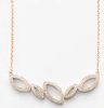 Victoria rose gold colour white stone necklace