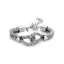 Victoria Silver Colored Thick Mesh Bracelet