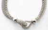 Victoria Silver coloured thick mesh necklace
