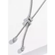 Victoria Silver-colored white stone necklace