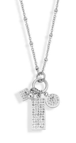 Victoria Silver-colored white stone necklace