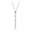 Victoria Silver Colored Black and White Stone Necklace