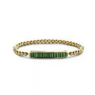 Victoria Gold-colored green patterned bracelet