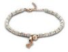 Victoria rose gold white beaded bracelet