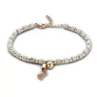 Victoria Rose gold colored white pearl bracelet