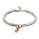 Victoria rose gold white beaded bracelet