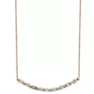 Victoria Rose gold colored white pearl necklace
