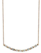 Victoria rose gold white pearl necklace