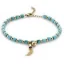 Victoria Gold-colored blue beaded bracelet