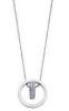 Victoria Silver-colored blue, white patterned necklace
