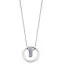 Victoria Silver-colored blue, white patterned necklace
