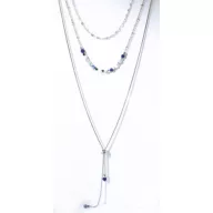 Victoria Silver-Colored Beaded Necklace