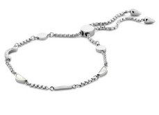 Victoria Silver white stone crescent Bracelet