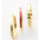 Victoria Gold Coloured 3-Piece Ring Set