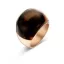 Victoria Rose gold color brown patterned ring