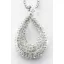 Victoria Silver-colored teardrop pendant with white stones