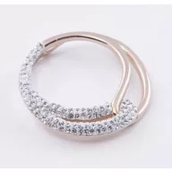 Victoria Rose gold color white stone pendant