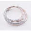 Victoria Rose gold color white stone pendant
