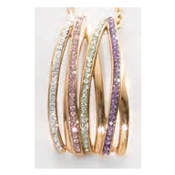 Victoria Rose gold colored stone pendant