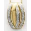 Victoria Gold-colored white stone pendant